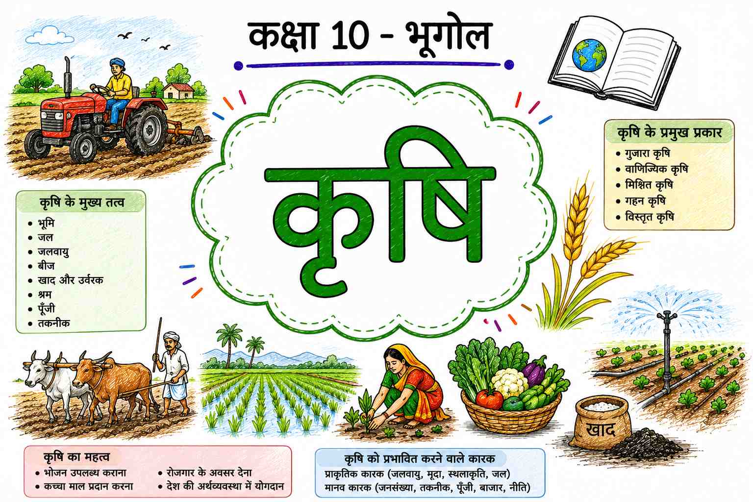 कृषि (Class 10 Geography Notes in Hindi)