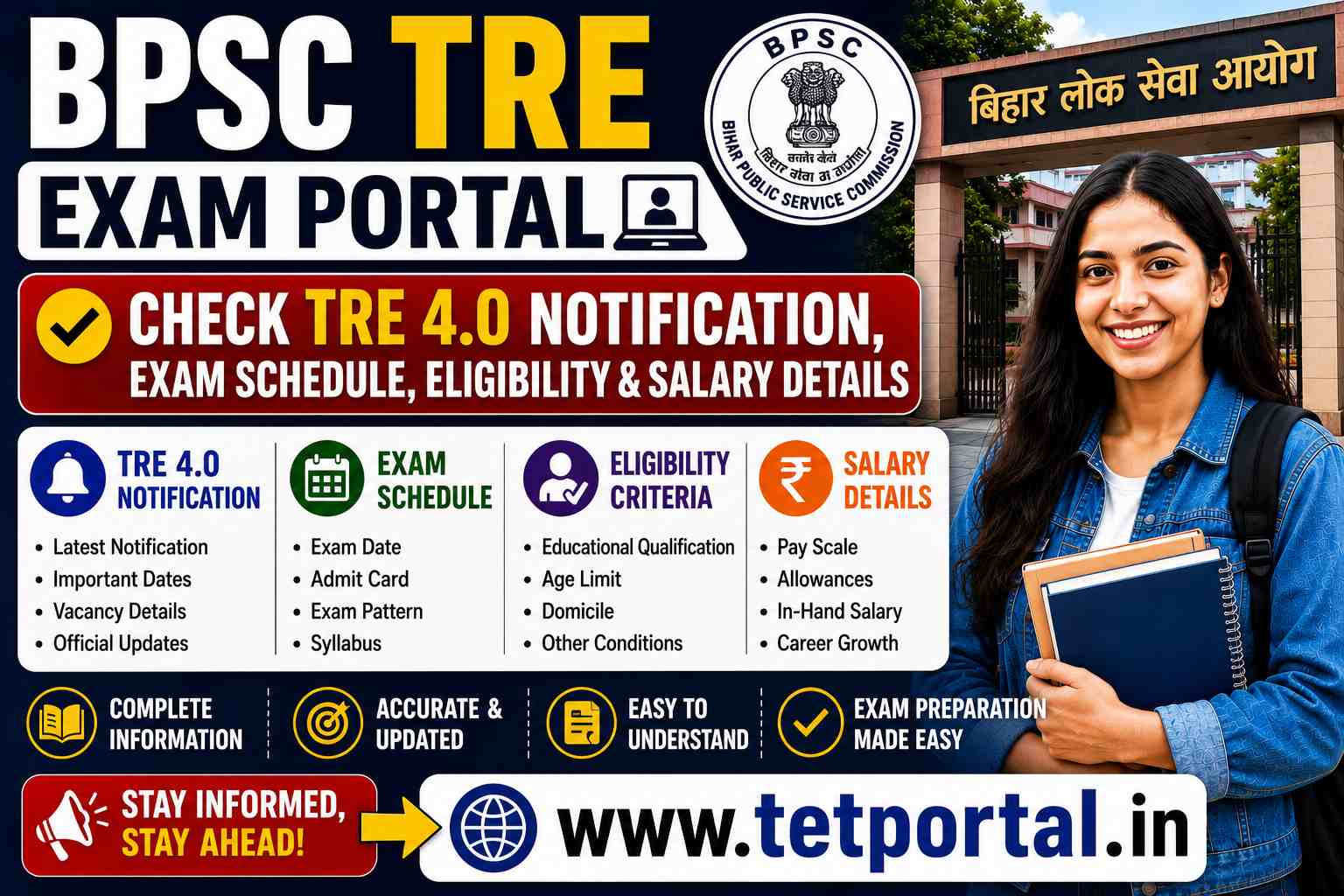 BPSC TRE Exam Portal 2026→ Check TRE 4.0 Notification, Exam Date & Salary Details
