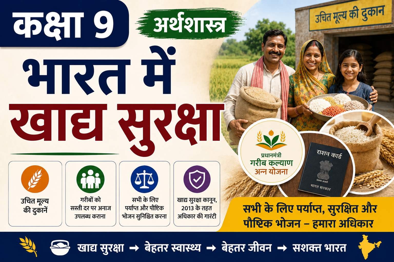 भारत में खाद्य सुरक्षा (Class 9 Economics Notes in Hindi)