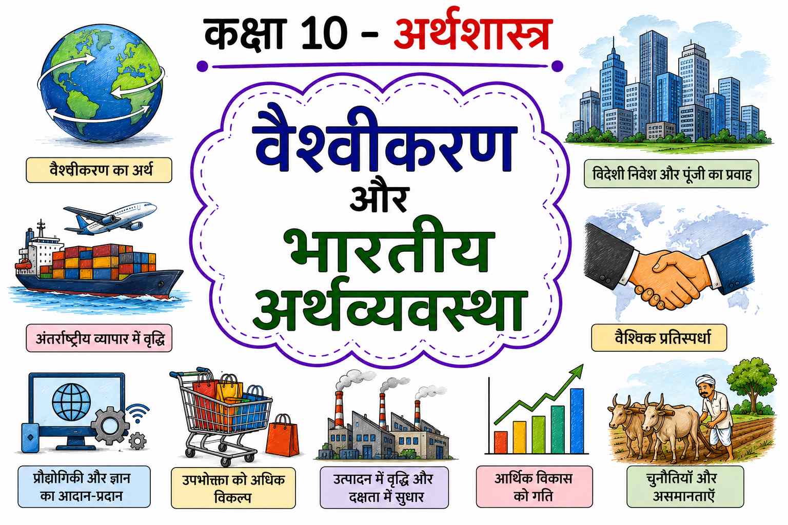वैश्वीकरण और भारतीय अर्थव्यवस्था (Class 10 Economics Notes in Hindi)